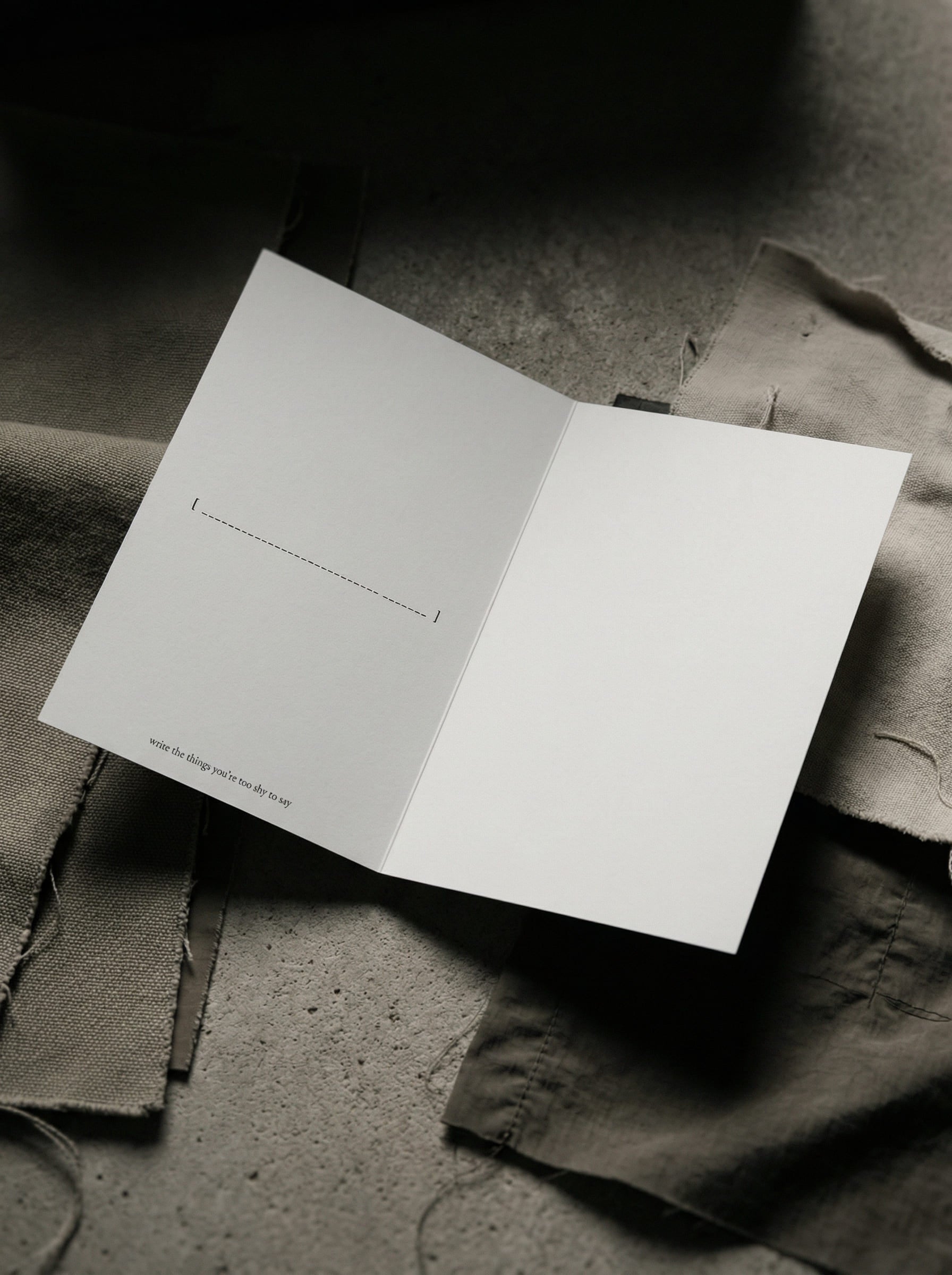 [ write the thing you’re too shy to say ]