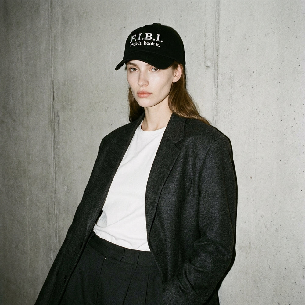 F.I.B.I. (f*uck it, book it.) dad hat