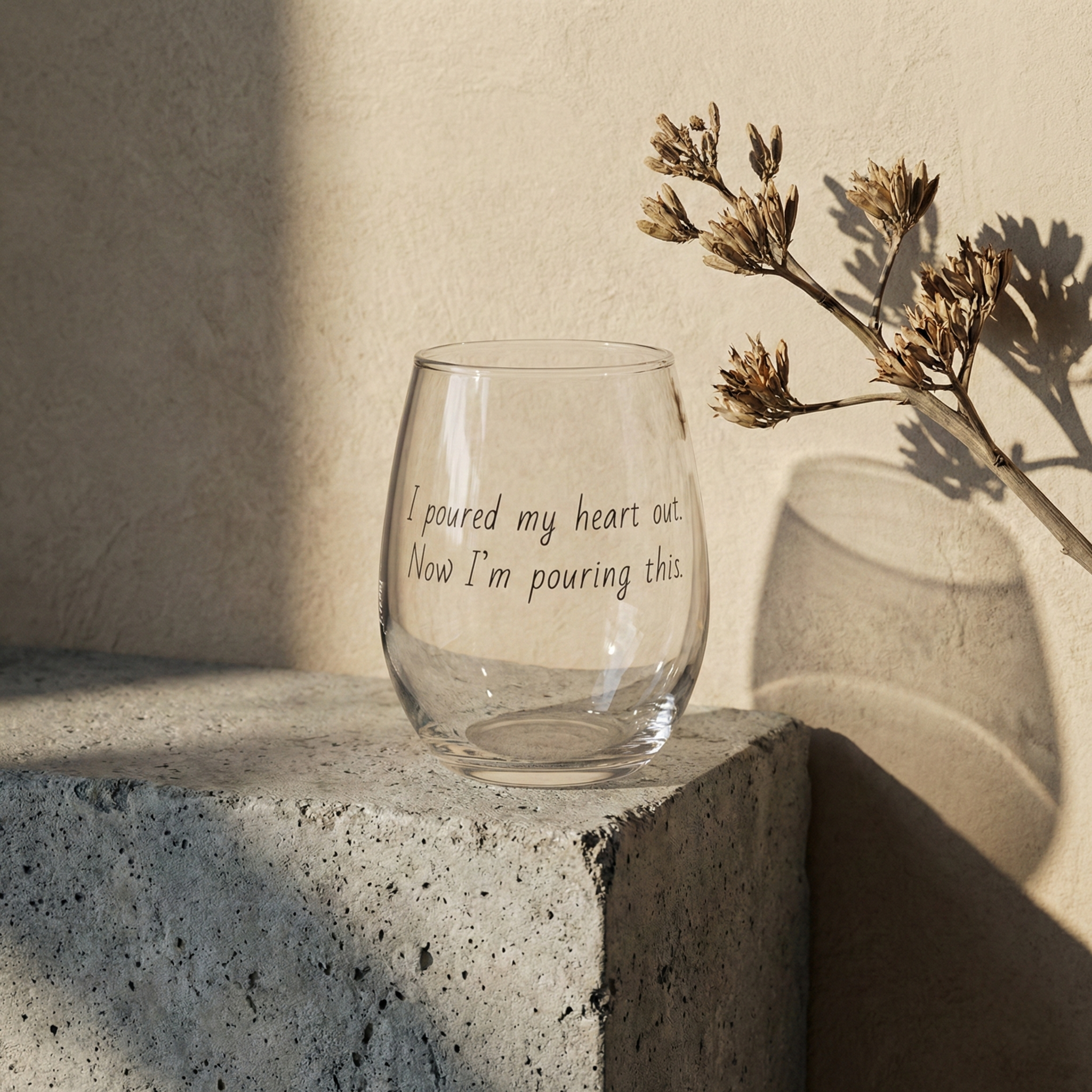 I poured my heart out. Now I’m pouring this.